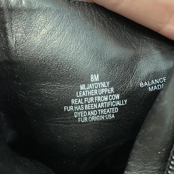 Marc Fisher Gismo Leather Calf Hair Leopard Bootie Heel 8 Excellent - Picture 6 of 7